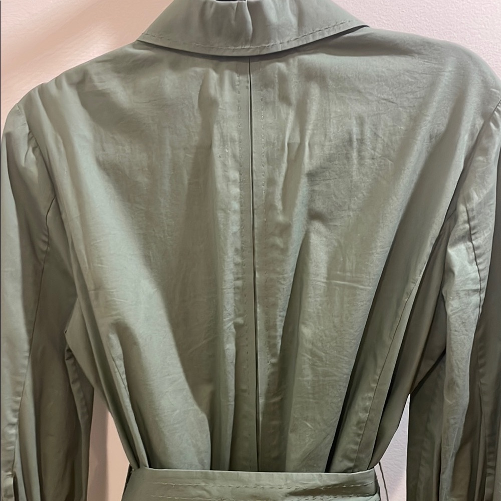 Tory Burch Olive Green Utility Shirt Dress - Picture 3 of 8